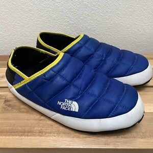 The North Face Blue and Yellow Thermoball Slippers